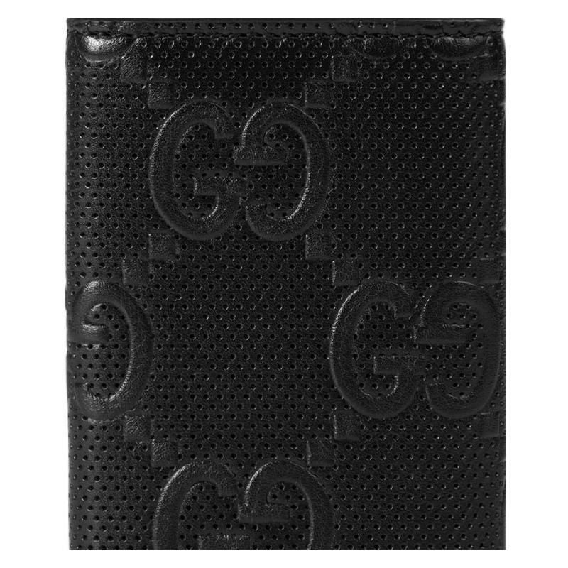 Gucci GG Embossed embossed long hollow leather key bag for men
