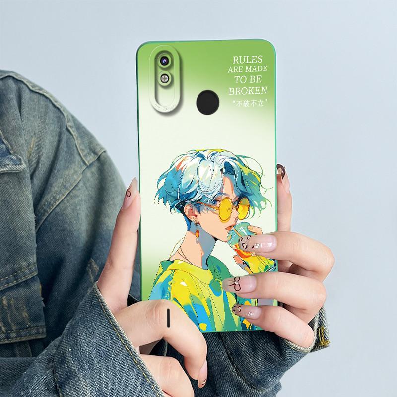 For Tecno Spark 4 Lite / Pop 3 Plus Phone Case Cover KC8S Soft Silicone Sweet Painted Cartoon Funda Lovely Printed Coque Casing