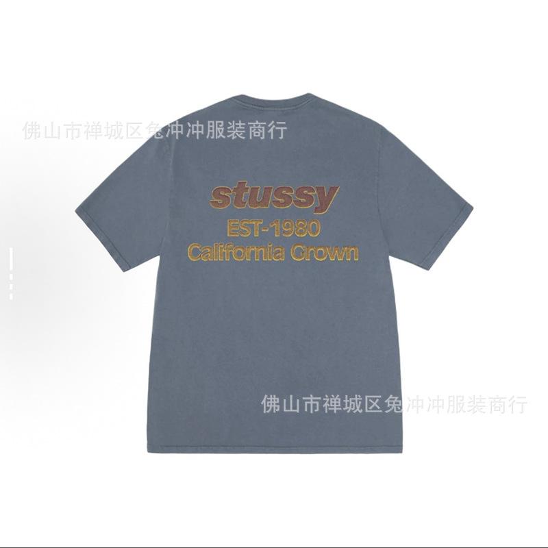2025 new STU three standards complete spring and summer new tide brand classic cruise printed letters men and women with the same short sleeves