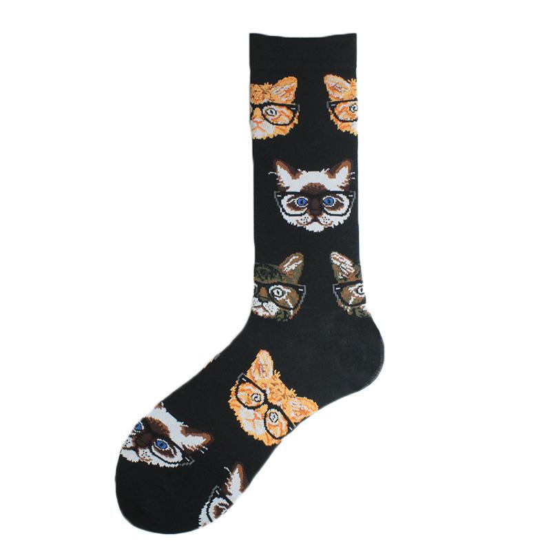 Men Dinosaur Astronaut Planet Crew Socks Harajuku Big Size Sokken Unisex Skateboard Divertidos Happy Design Hip Hop Funny Socks