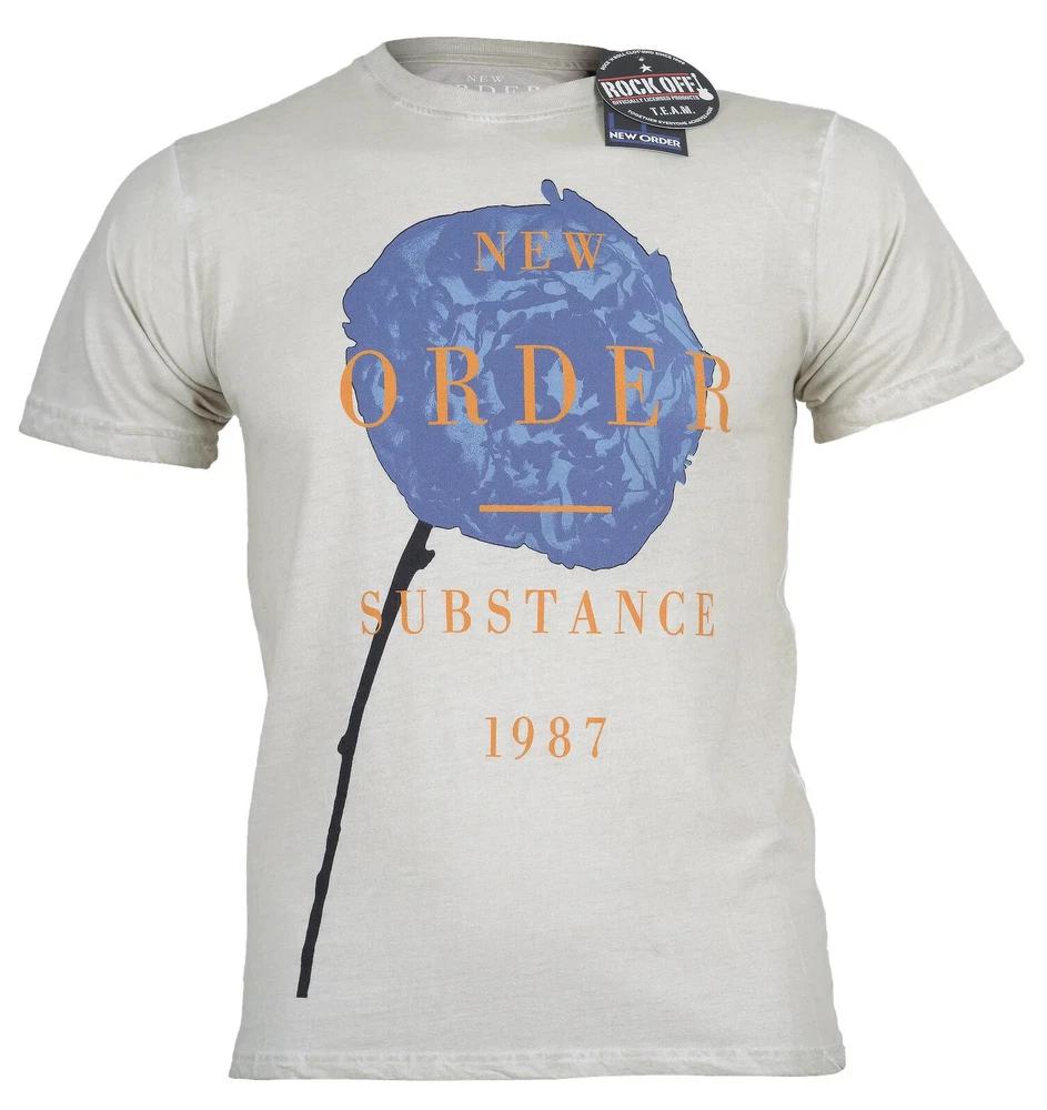 Official New Order T Shirt Spring Substance Natural Stone Dip Dye New S To XXL S