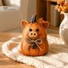 Thanksgiving Home Decor Ornaments Rustic Farmhouse Felt Animal Ornaments, Cute Cow/Pumpkin/Rooster Figurines, Decorative Handmade Animals Hand Painted