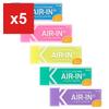 PLUS Eraser Air-In, Extra-Safe, Neon Colors, 28g, Set of 5 Colors, ER-100CN 36-962~966