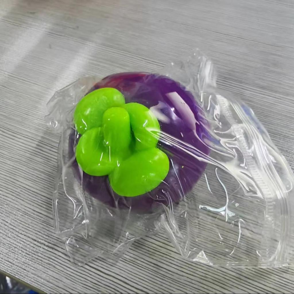 Simulated Mangosteen Squeeze Toy Slow Rising Anxiety Stress Relief Fruit Fidget Toy New Stress Ball Toy Birthday Holiday Gift