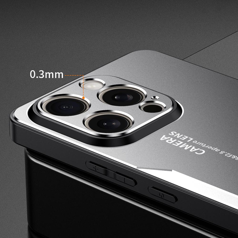 For iPhone 16 Pro Max Phone Case Aluminium Alloy TPU PC Back Cover