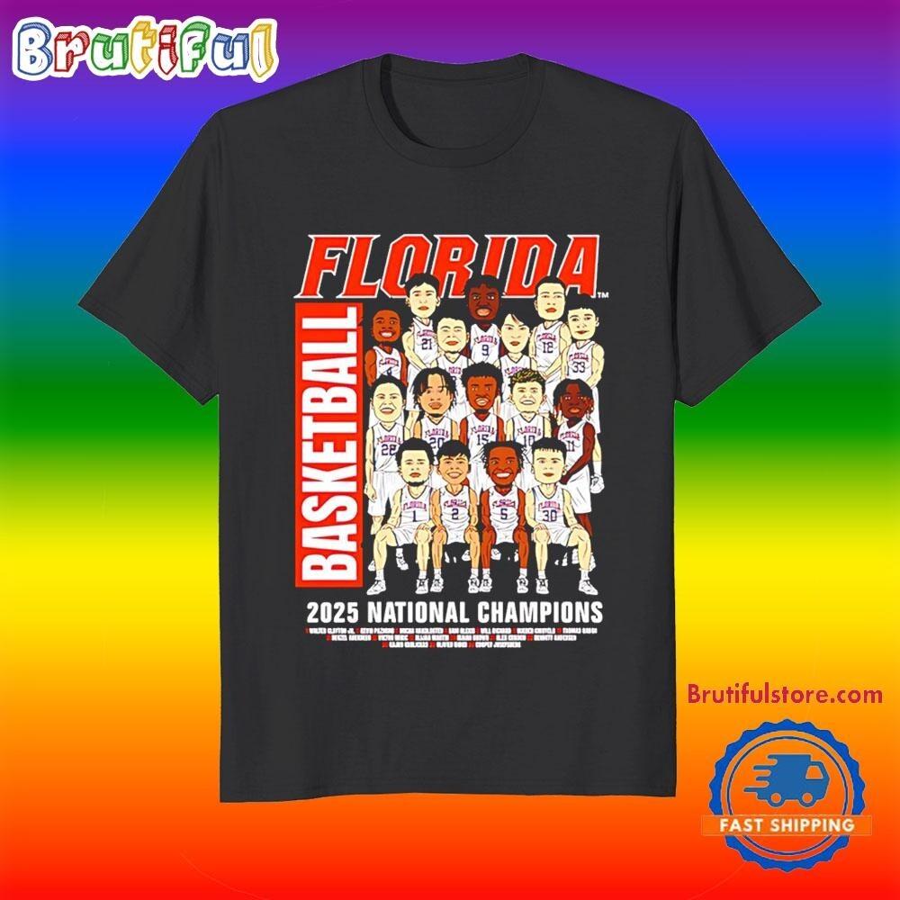 Национальные Чемпионы 2025 Команда Флорида Гейторс Карикатура Футболка Унисекс Футболка L