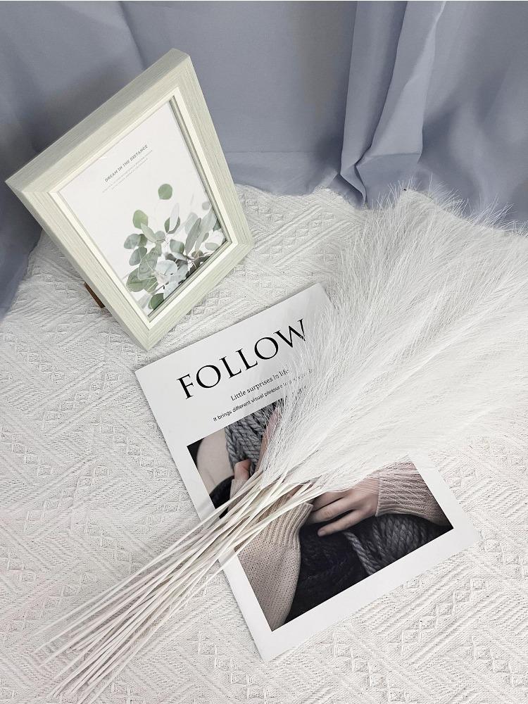 20Pcs Artificial Pampas Grass 54cm Large Artificial Fluffy Reed Fake Flower Feather Arrangement for Floor Vase Boho Farmhouse Home Wedding Decor