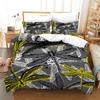 3D Dragonfly Bedding Set Insect Duvet Cover Pillowcase 2/3 Birthday Gift AU180 * 210 Full Size Quick Drying Soft and Minimalist Style Home Textile
