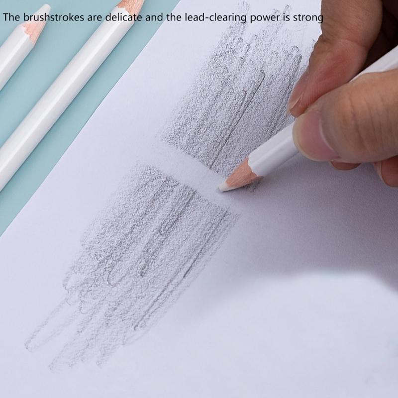 3/6Pcs Rubber Pencil,Highlighter Art Eraser Professional Art Pens For Drawing Sketching Accessories Not Damage Paper Stationery