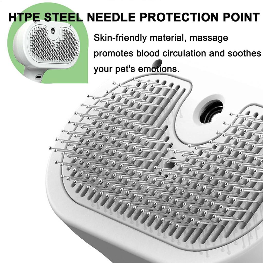 Upgraded Electric Pet Spray Grooming Comb Portable Pet Hair Removal Comb Steamy Floating Hair Removal Cleaning Steam Brush