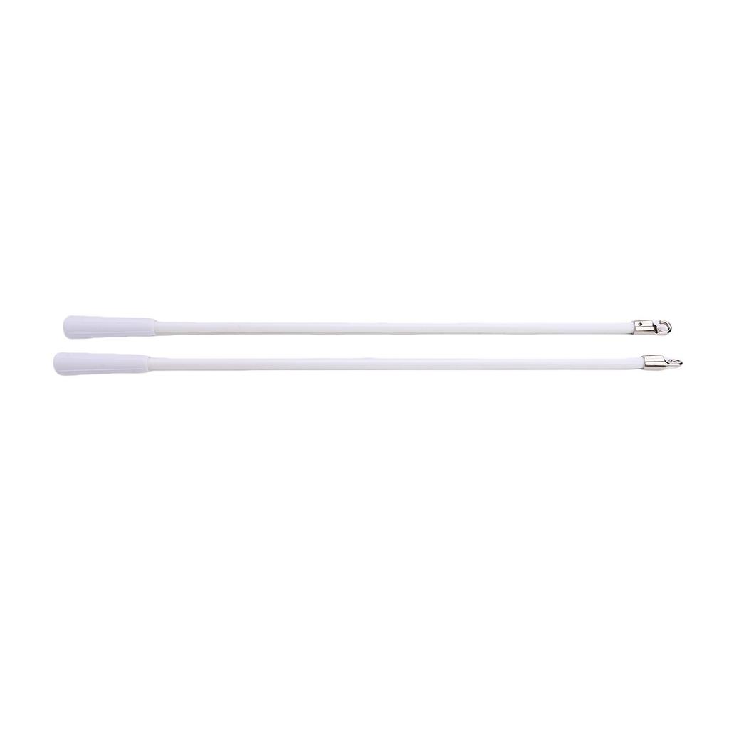 2pcs Blind Wands Vertical Blinds Stick Replacement with Hook Handle White Fiberglass Blind Tilt Wands for Window Opener