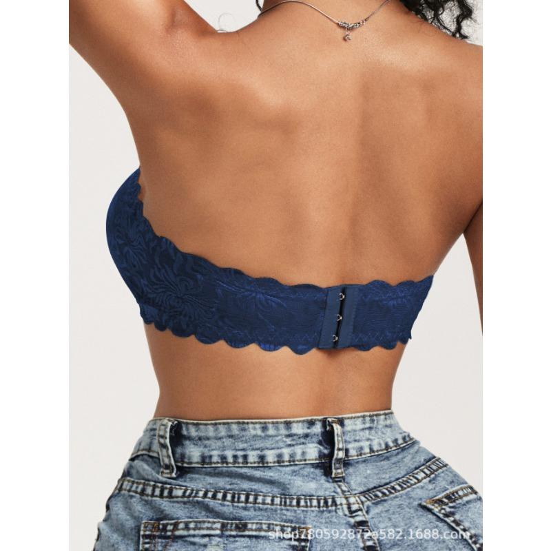 Spitzen-Trägerloser Bandeau-BH Unsichtbares Rückenfreies Bralette Für Damen