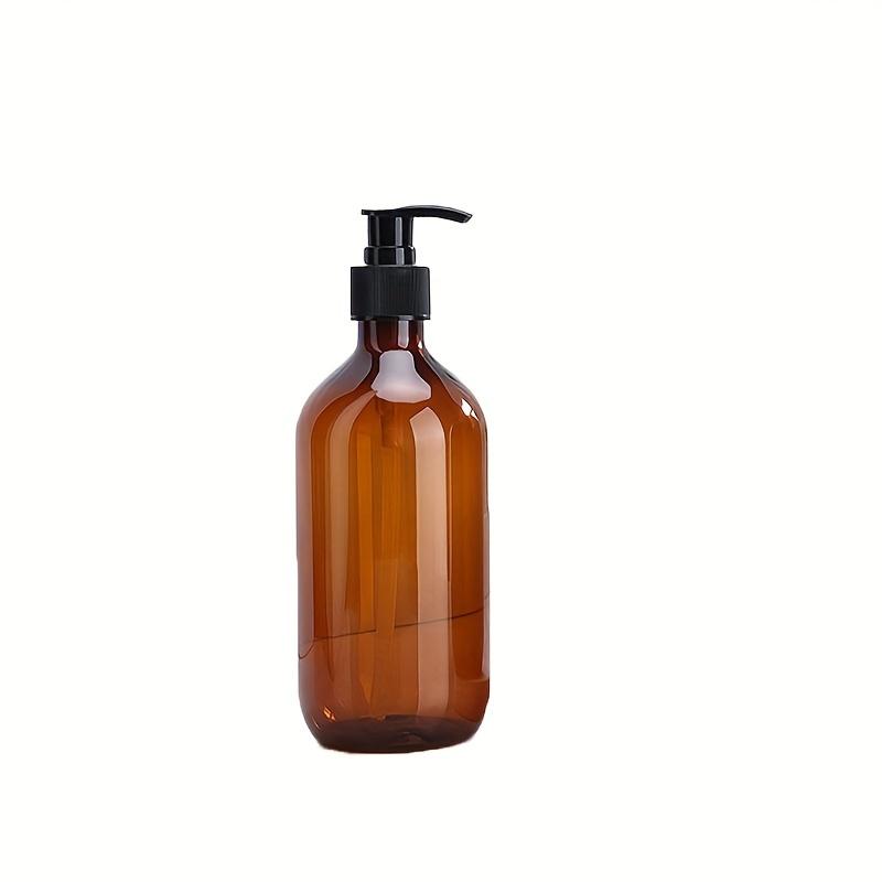 1 Stück 300ML 500ML Badezimmer Seifenspender Bernstein Shampoo Lotion Behälter Druckpumpe Nachfüllbare Flasche für Badeseife Gel Kosmetik