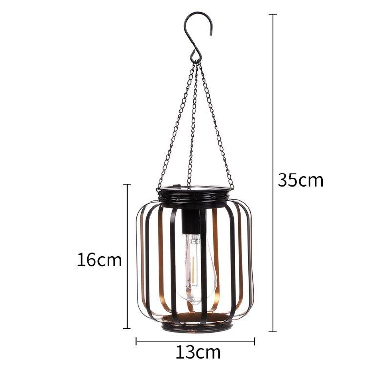 Solar Lantern Led Light Daylight Sensor Garden Lamps Lights Outdoor Waterproof Landscape Iron-art With Durable Chain Decor