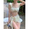 Premium Sexy Spice Girls Three-piece Skirt Casual Vacation Pure Desire Small Fragrant Style Split Swimsuit Women's Bikini
