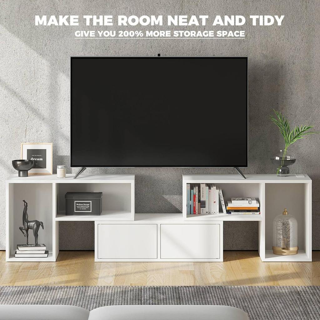 Board TV Stand Board TV Cabinet Stand Panel Set with LED Light Drawer Living Room Home Furniture Living Room Board TV Cabinet