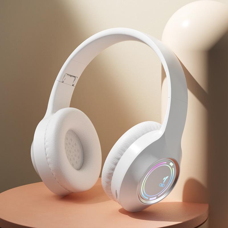 Luminous Bluetooth Wireless Gaming Headphones with Heavy Bass & Card Slot