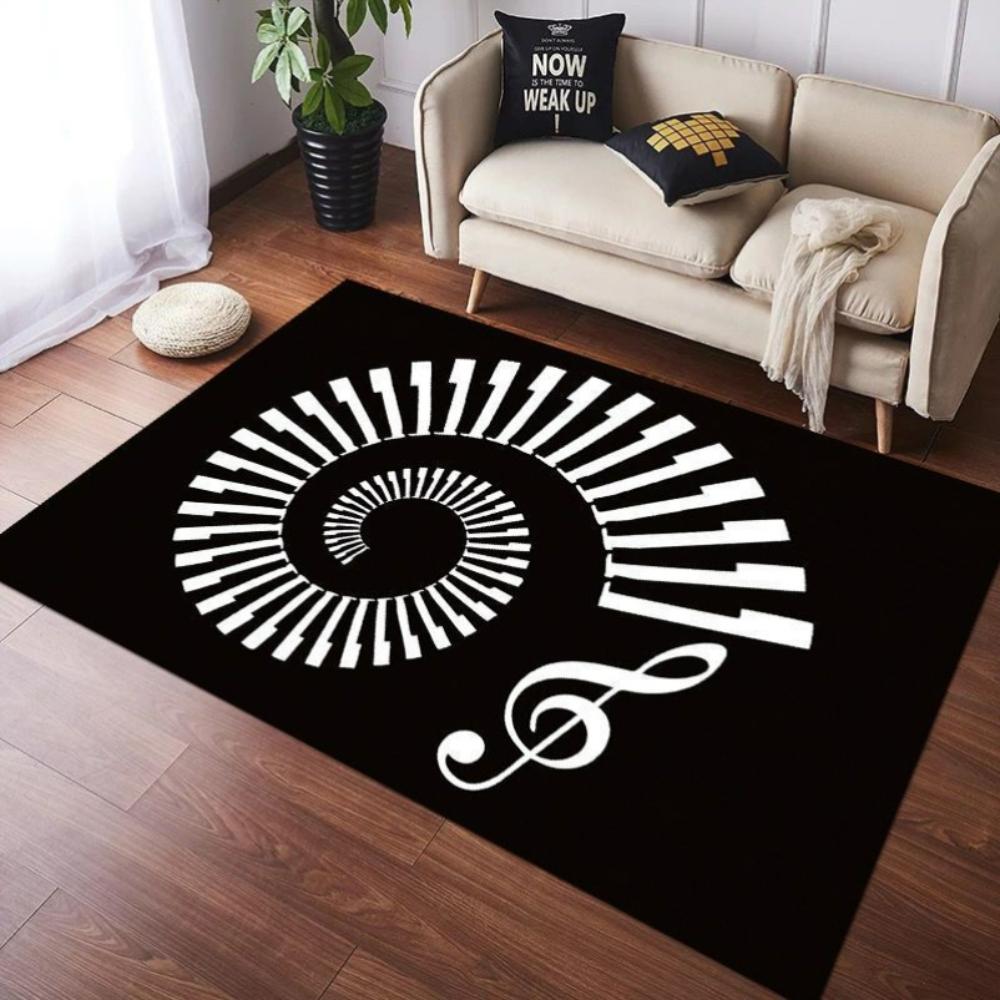 Piano Music Noise-reducing Carpet for Living Room Bedroom Decor Anti-slip Rug Kitchen Leisure Balcony Floor Mat Doormat Gift