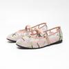 Fashion IPPEUM Mesh Ballet Flats Women Plus Size 44 Ballerina Flat Trend 2024 Zapatos Bailarinas De Mujer