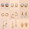 Korean Trendy Geometric Mixed Style Earrings - Retro & Versatile Ear Ornaments