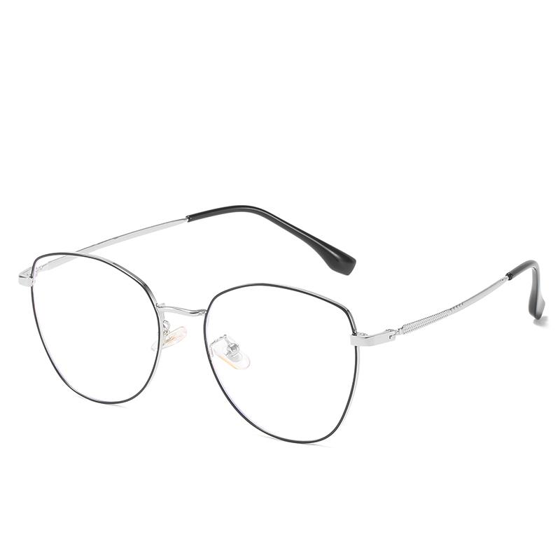 Metalowe Wielokątne Damskie Okulary Blokujące Niebieskie Światło na Krótkowzroczność Gotowe Okulary Korekcyjne z Nieregularną Ramką w Stylu Vintage 0 -0.5 -1.0 Do -6.0