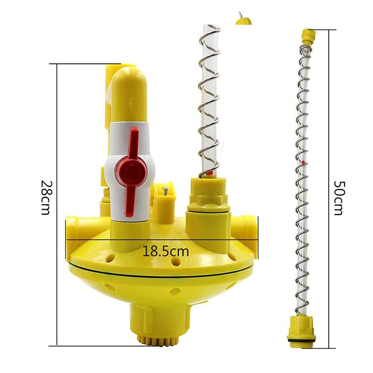 Chicken Farm Water Pressure Regulator Chicken Nipple Drinker Lnstall Accessories Farm Animal Supplies Feeding Watering Supplies L жёлтый