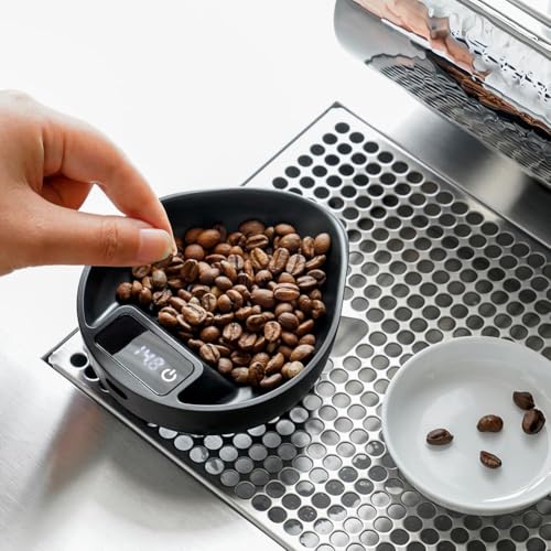 Watchget Coffee Bean Scale Cup, Rechargeable Measuring Tray, Espresso Scale, 0.3-1000g/0.1g High Precision Digital Kitchen Scale for Coffee Beans, Tea