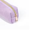 Zippered Closure Pencil Case Light Weight Corduroy Pencil Bag Portable Art Supplies Organiser Pouches For Kid Student