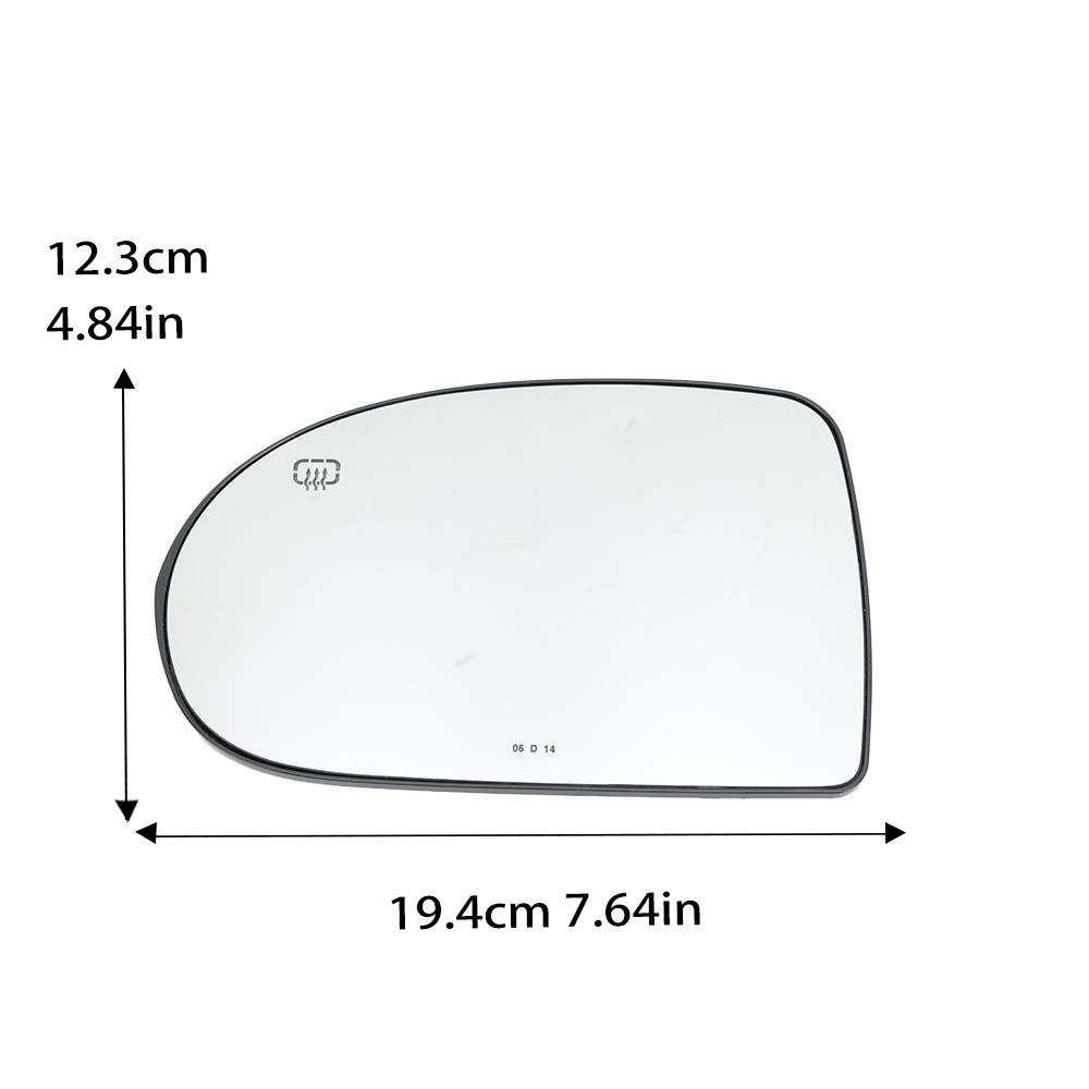Стеклянная линза зеркала заднего вида для Jeep Compass 2007 2008 2009 2010 2011 2012-2016 Стеклянная линза зеркала бокового вида с подогревом Автоаксессуары 1pc left