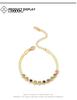 18K Gold-Colored Zircon Necklace & Bracelet Set: Stylish Clavicle Chain and Trendy Design for Women