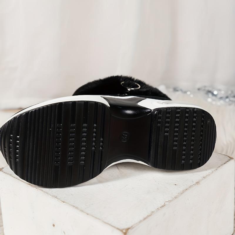 Snow Boots Women 2025 Winter New Flip Flop Short Tube Padded Warm Boots