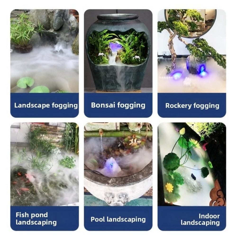 24v Transformer Ultrasonic Fogger Colorful Light Atomizer High Quality Bonsai Water Pump Gardening