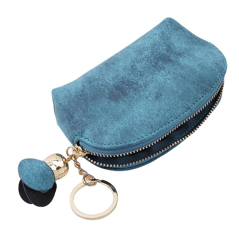 Ladies Leather Small Mini Wallet Card Key Holder ZipCoin Purse Clutch Bag UK-106