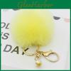 Luxurious Charm Key Ring Rabbit Fur Ball Pompom For Cell Phone And Car Keychain