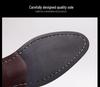 Men's Plus Size Brogue Color Block Leather Dress Shoes - British Style