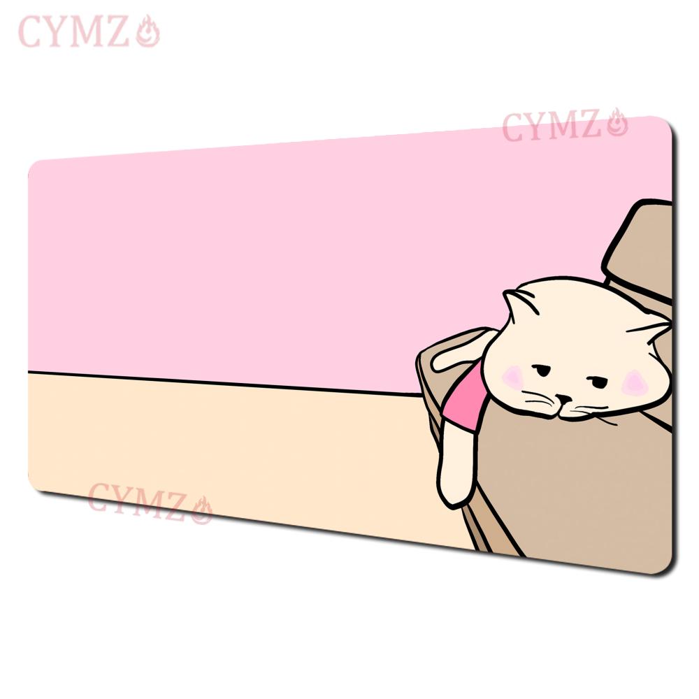 Cute cat for desktop aesthetics Mouse Pad Desk Mat with Stitched Edge antislip Durable pc accessories Gaming mats maus pad rug