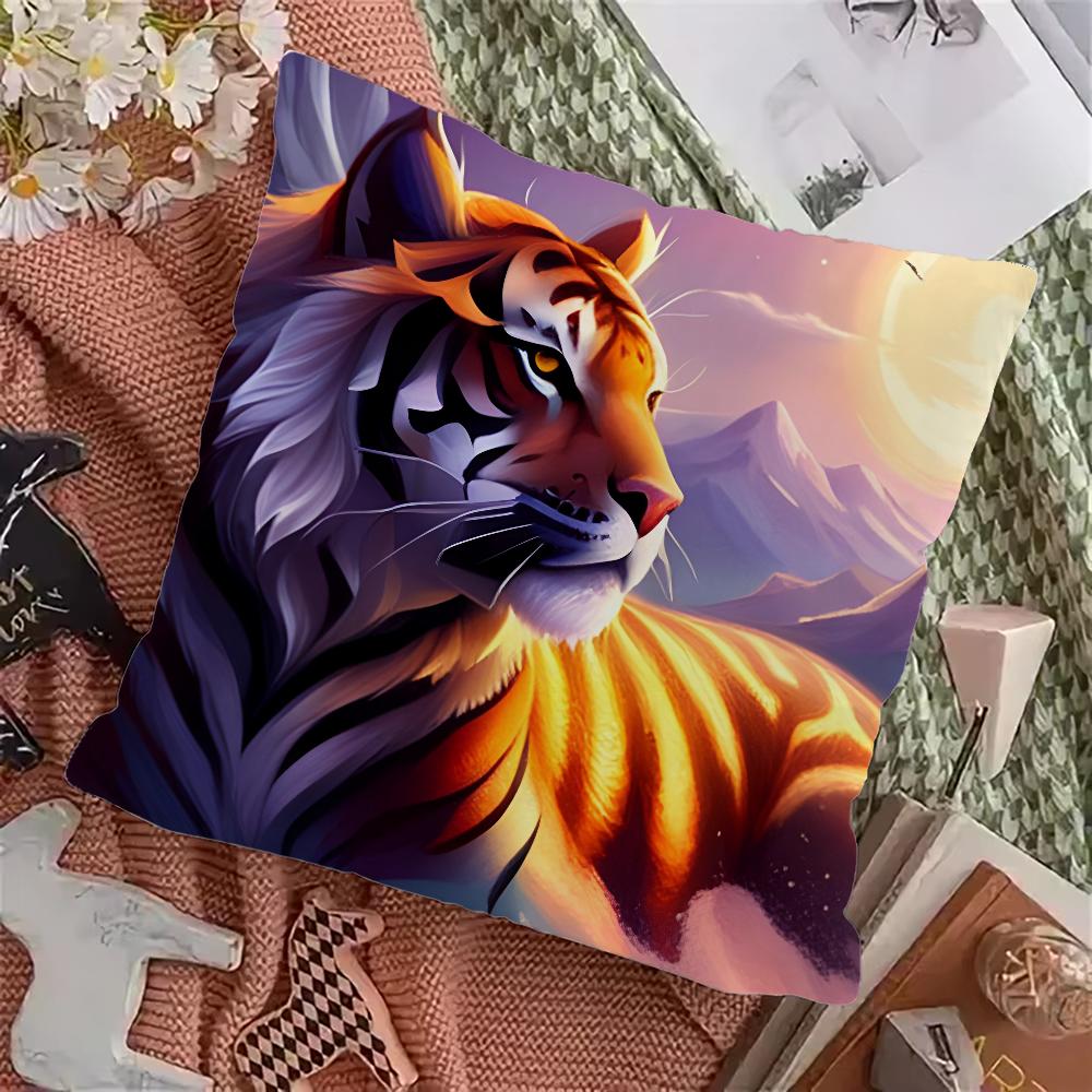 Cool Animal Wolf Tiger Pillow Case Pillowcase Home Sofa Cushions Car Cushions Pillowcover Office Pillowshell Pillow