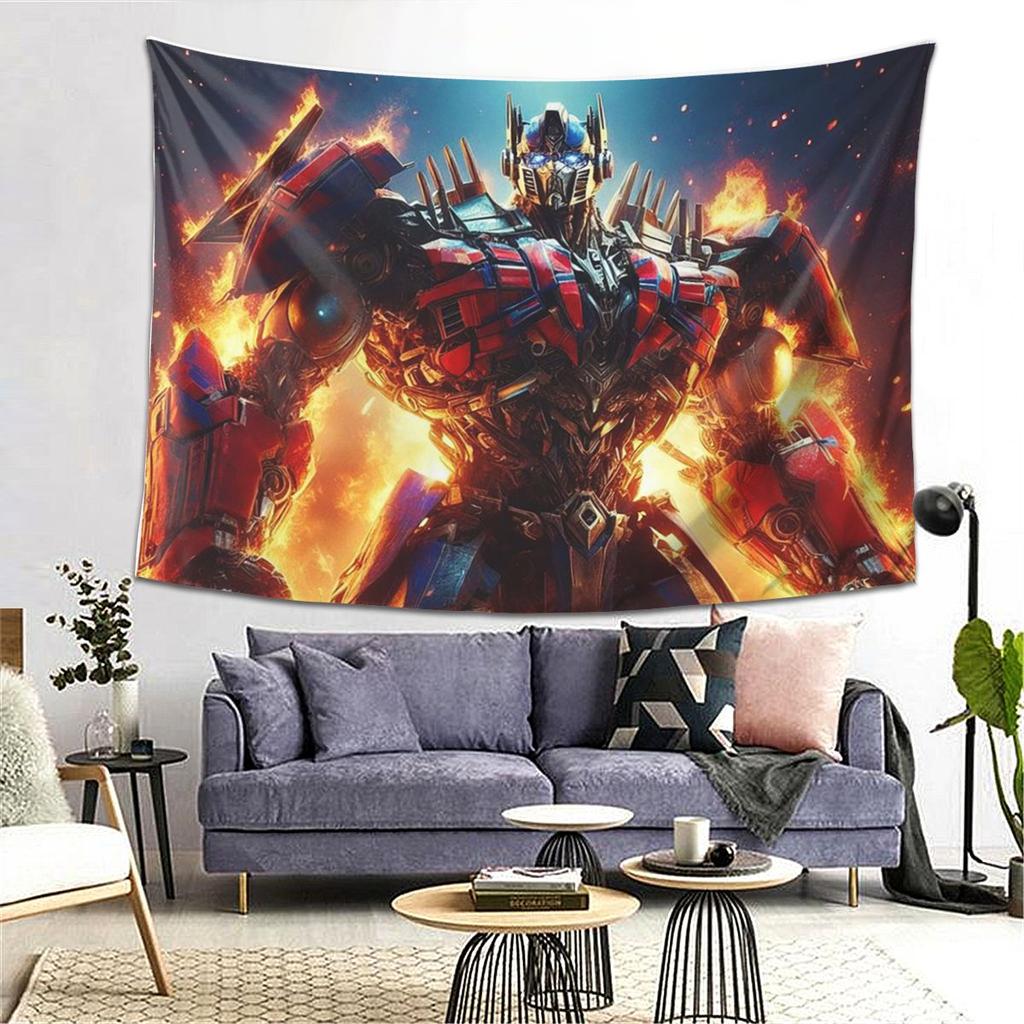 Optimus Prime Tapestry Wall Hanging Aesthetic Home Decor Tapestries for Living Room Bedroom