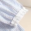 Women's Ruffle Trim Striped Blouse