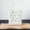 Womens Beach Hole Bag Basket Travel Tote for Boat Shopping
