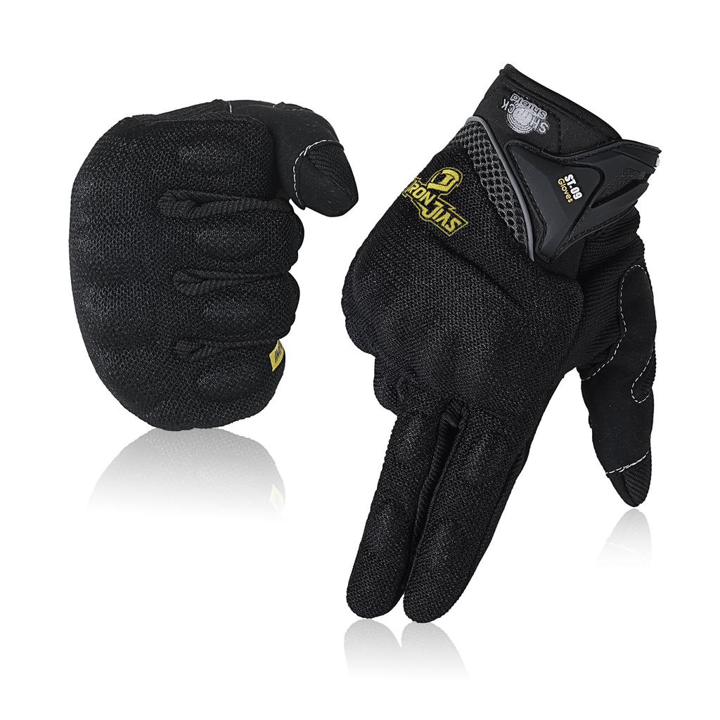 Summer Motorcycle Touchscreen Motorcycle Unisex Gloves, Mesh, Breathable, Protective, Compatible, Gloves, Racing, Off-Road, Anti-Slip, Shockproof,