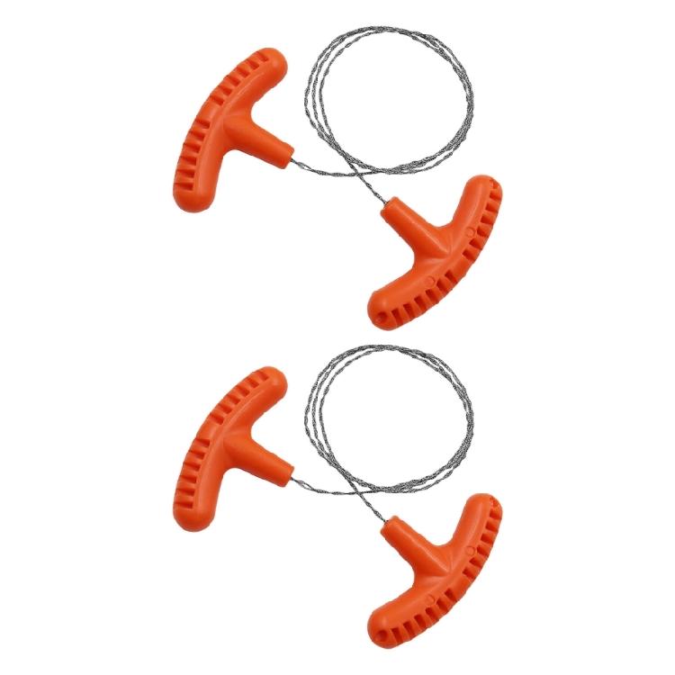 Emergency Steel Wire Handsaw Twin Pack Outdoor Cutting Tool For Campfires Preparation And Trail Maintenance