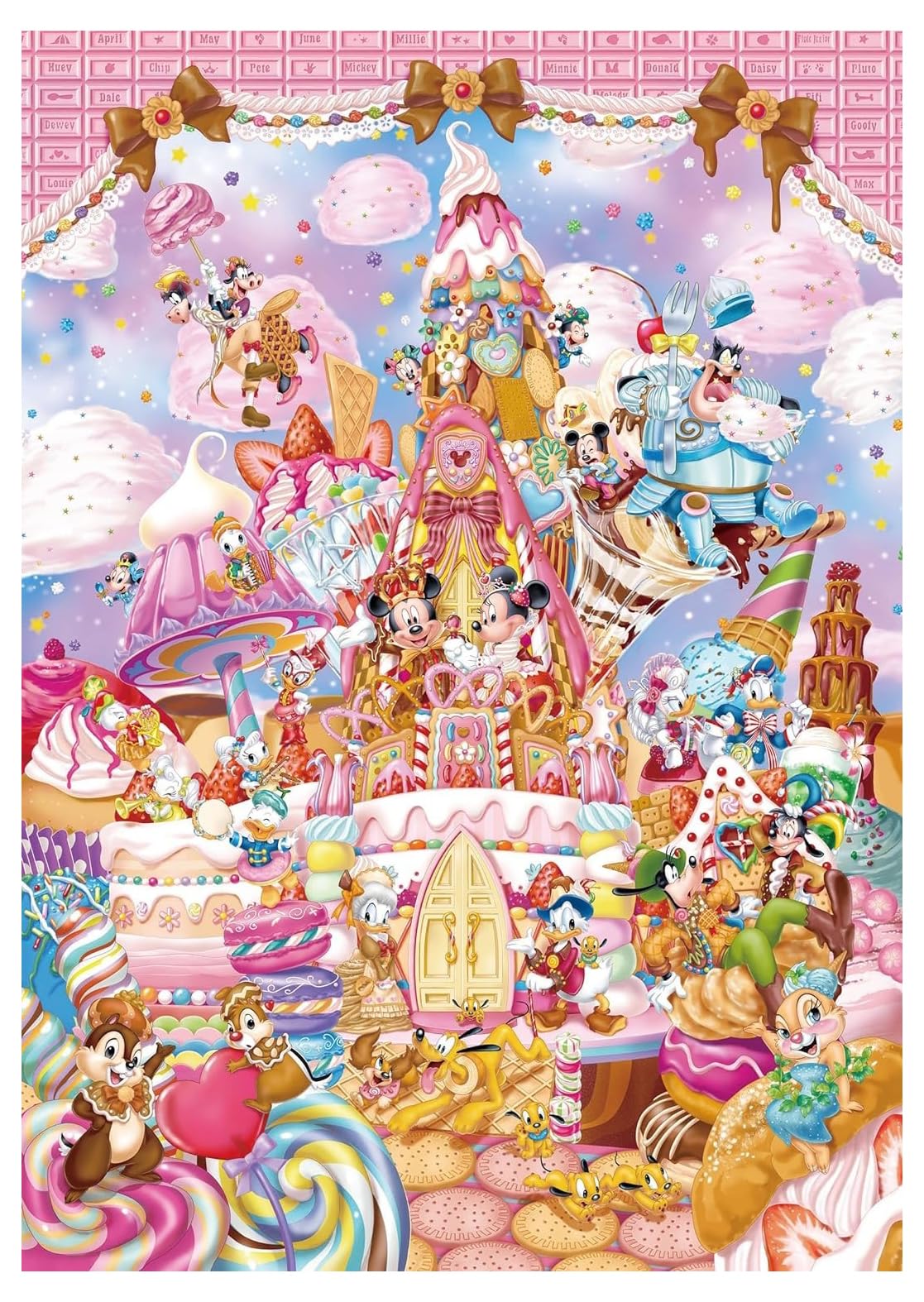 

Tenyo in Pure White Gyutto Series Jigsaw Puzzle Disney Sweet Kingdom with Service Card (Tenyo) [Made Japan] 266-Piece Mickey s (18.2x25.7cm)