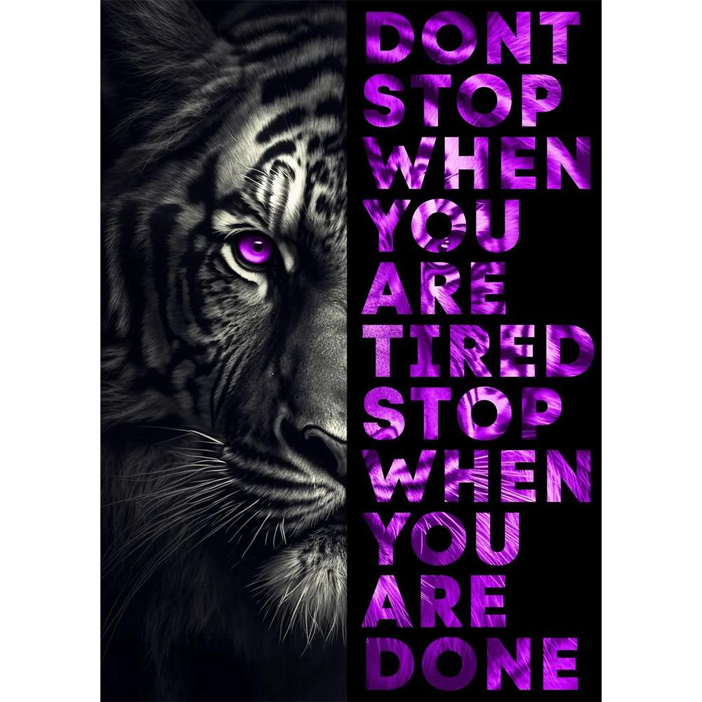 Animal Motivation Poster Panther Lion Motivational Canvas Posters Prints Canvas Painting Focus Conquer Fearless Mural Wall Decor