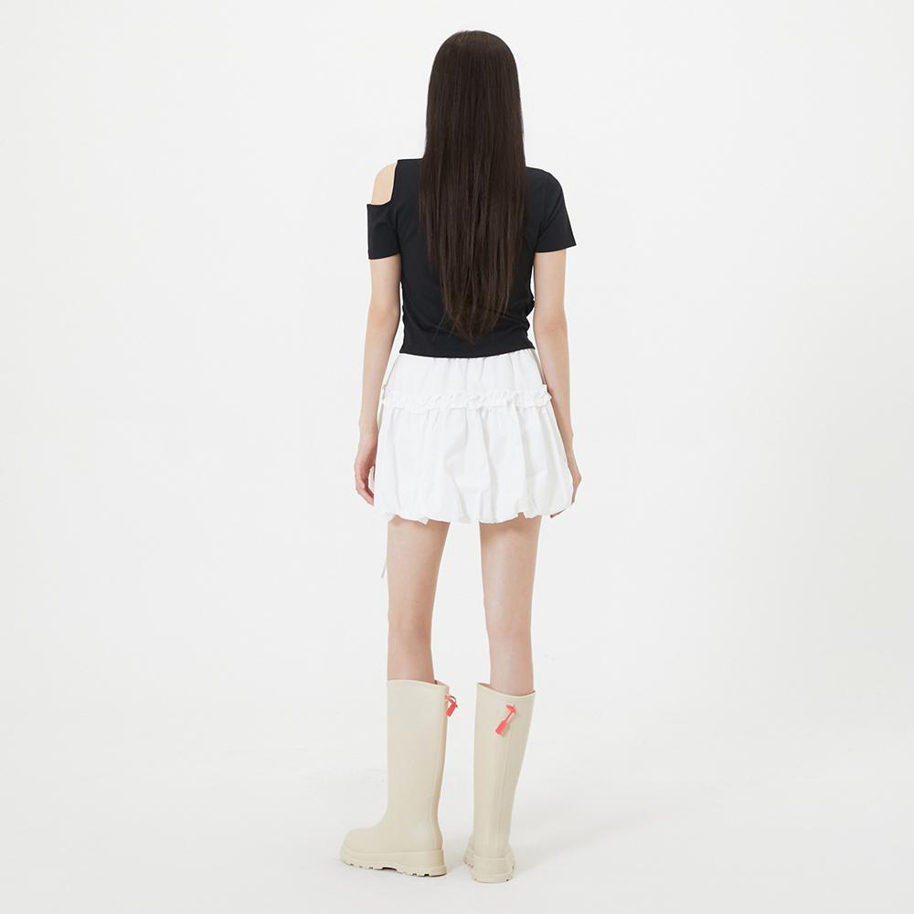 LAP One-Shoulder Shirred T-Shirt Ar2Ct567