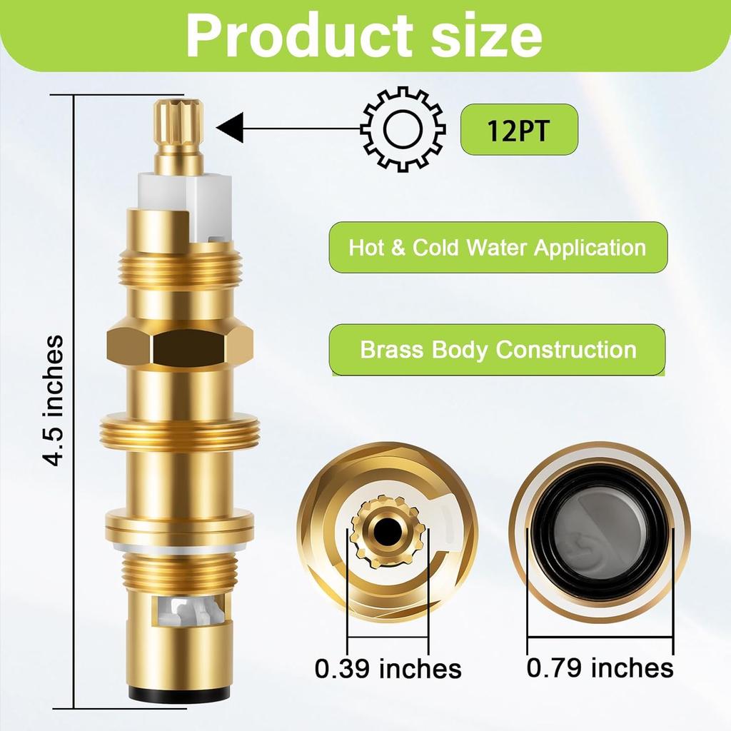910-030 Ceramic Disc Cartridge Replacement, Compatible with Price/Pfister Shower and Faucet Stem, Shower Valve Cartridge for Tub and Shower Faucet,