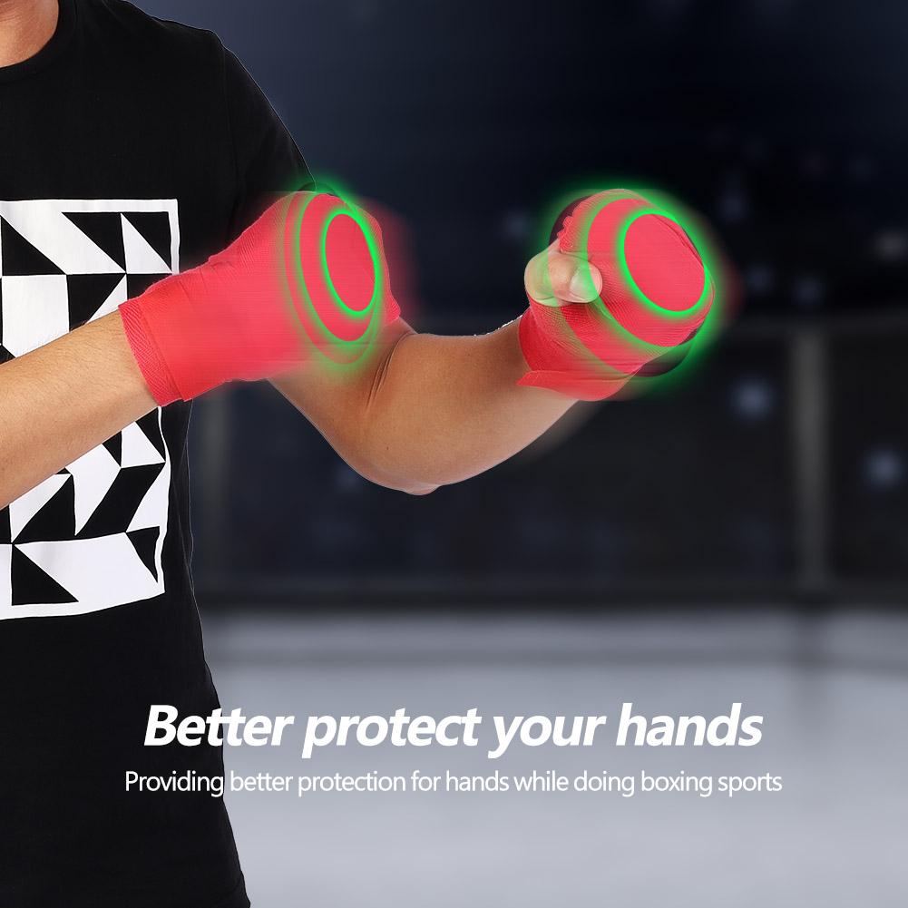 1 Pair Elastic Hand Wrap Bandages Punching Handwrap Protector for Boxing Muay Thai(Black, )