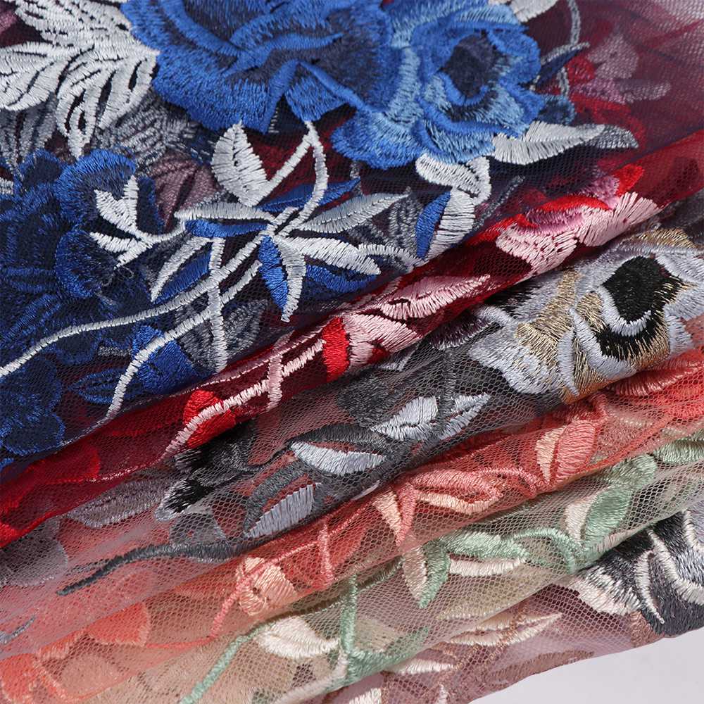 Elegant Clothing Applique Lace Fabric Clothes Patches Flower Embroidered Patches  Sewing
