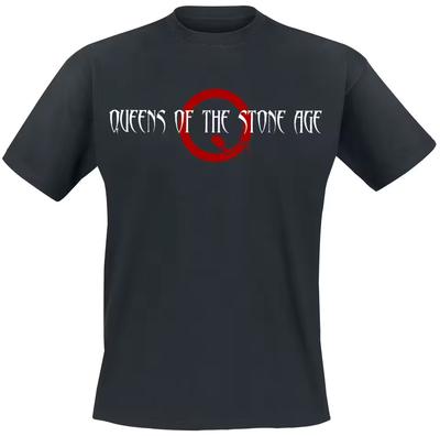 T-shirt Logo Classique de Queens of The Stone Age, T-shirt Rock Alternatif avec Impression du Symbole Rouge O, Merchandising pour Fans du Groupe