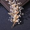 Zinc Zinc Alloy Leaf Crystal Headpiece Handmade Bridal Tiara Hair Vine Luxury Bridal Headband  Prom